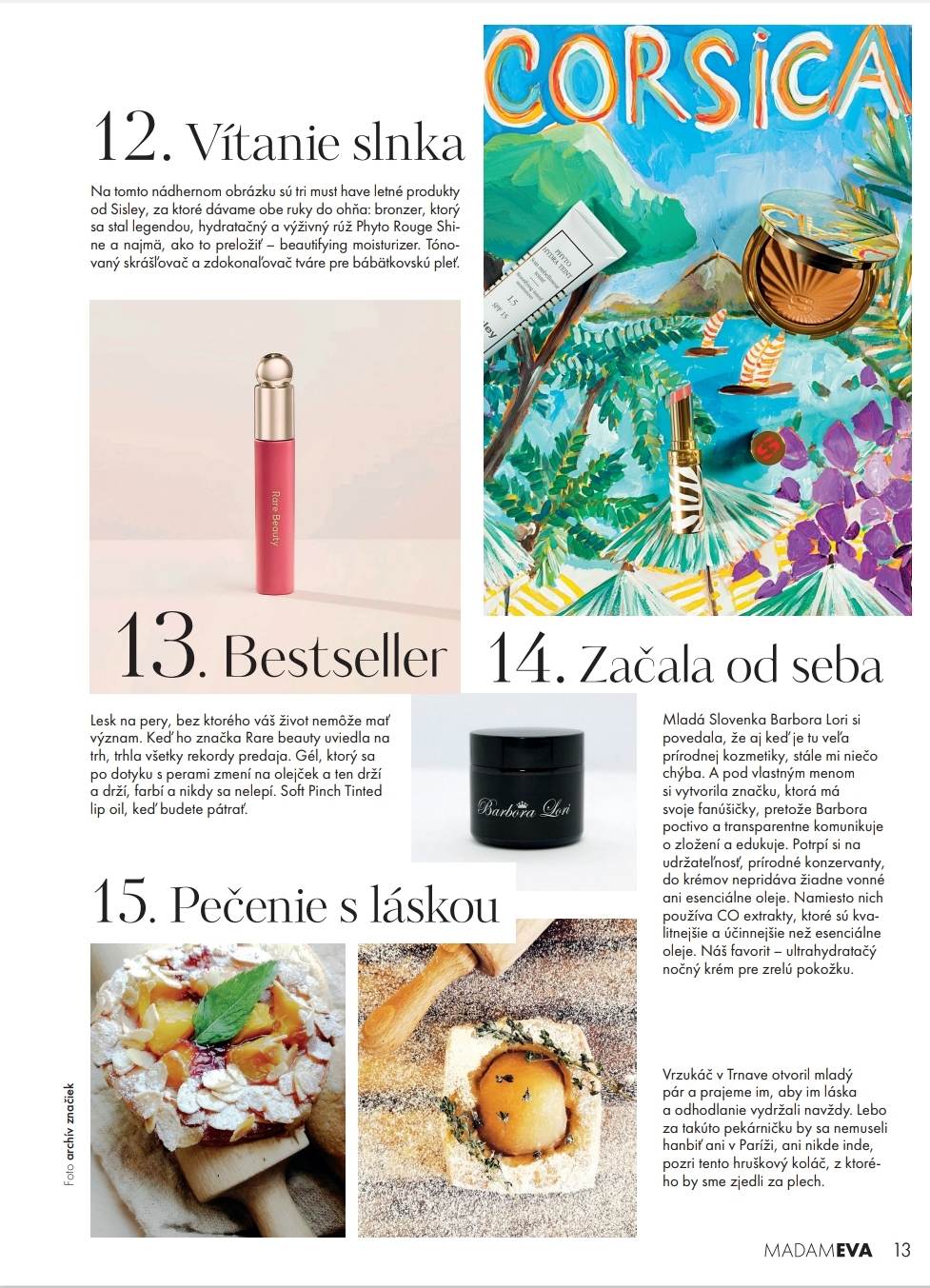 článok v magazíne MADAM EVA, prírodná kozmetika Barbora Lori medzi HOT 15 najzaujímavejšie a overené trendy